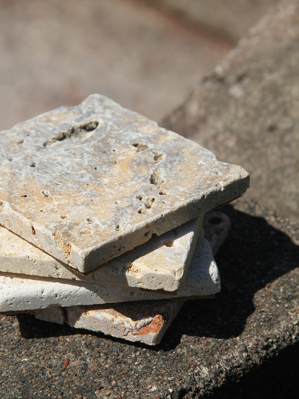 Travertine soap dish