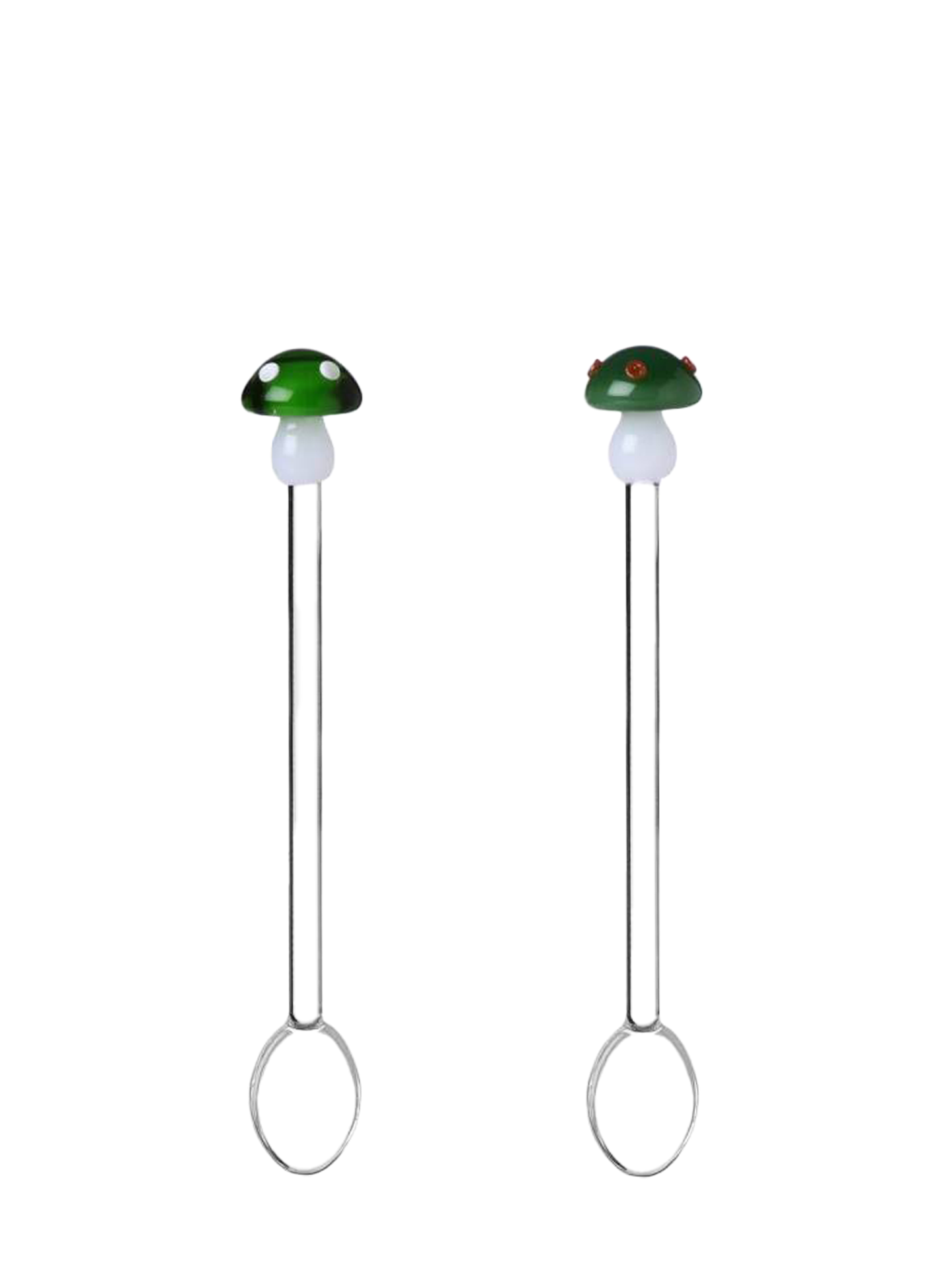 Mushroom Glass Spoon Dark green, Alice Collection