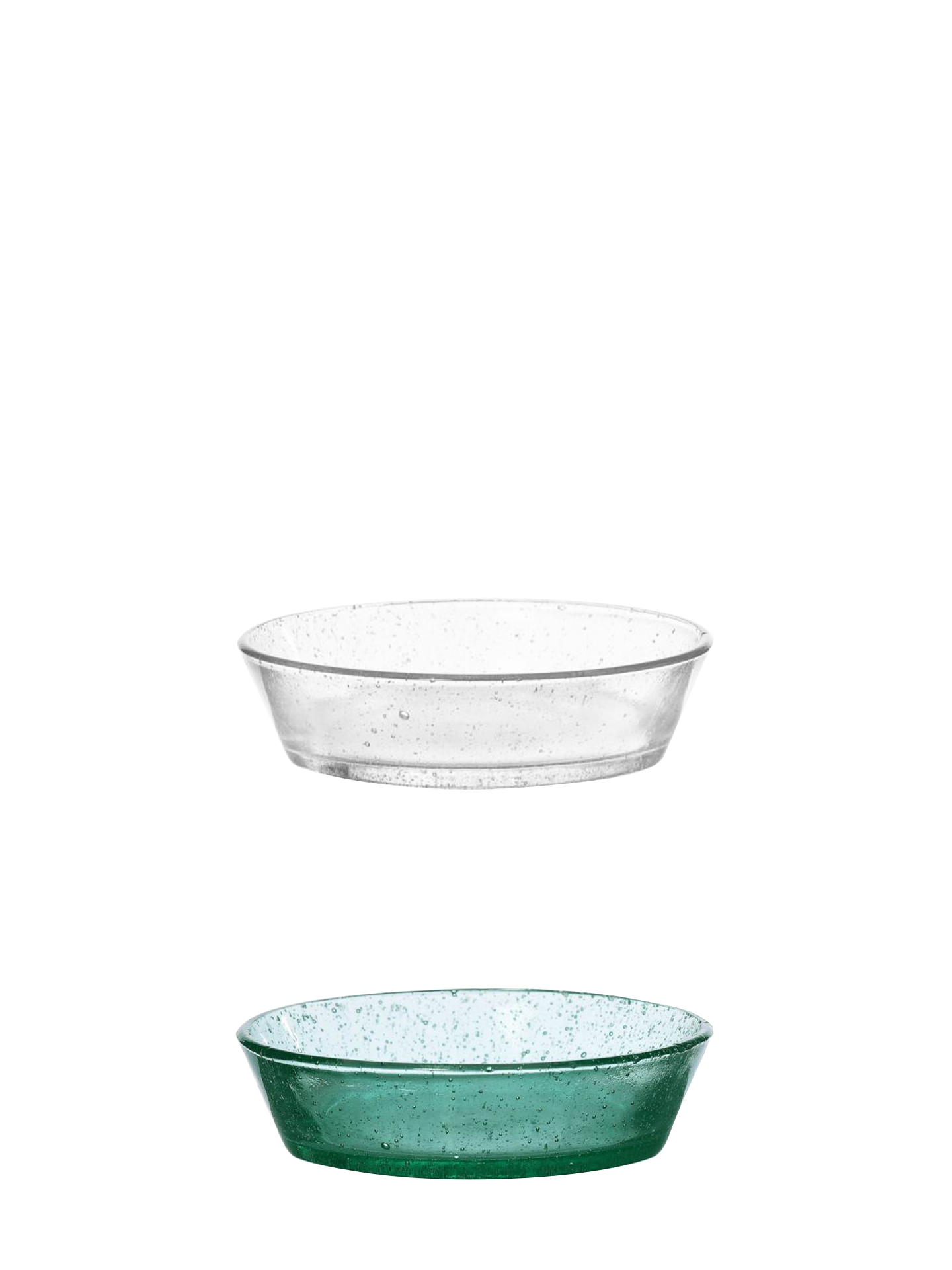 Bollo small glass plate, green or clear