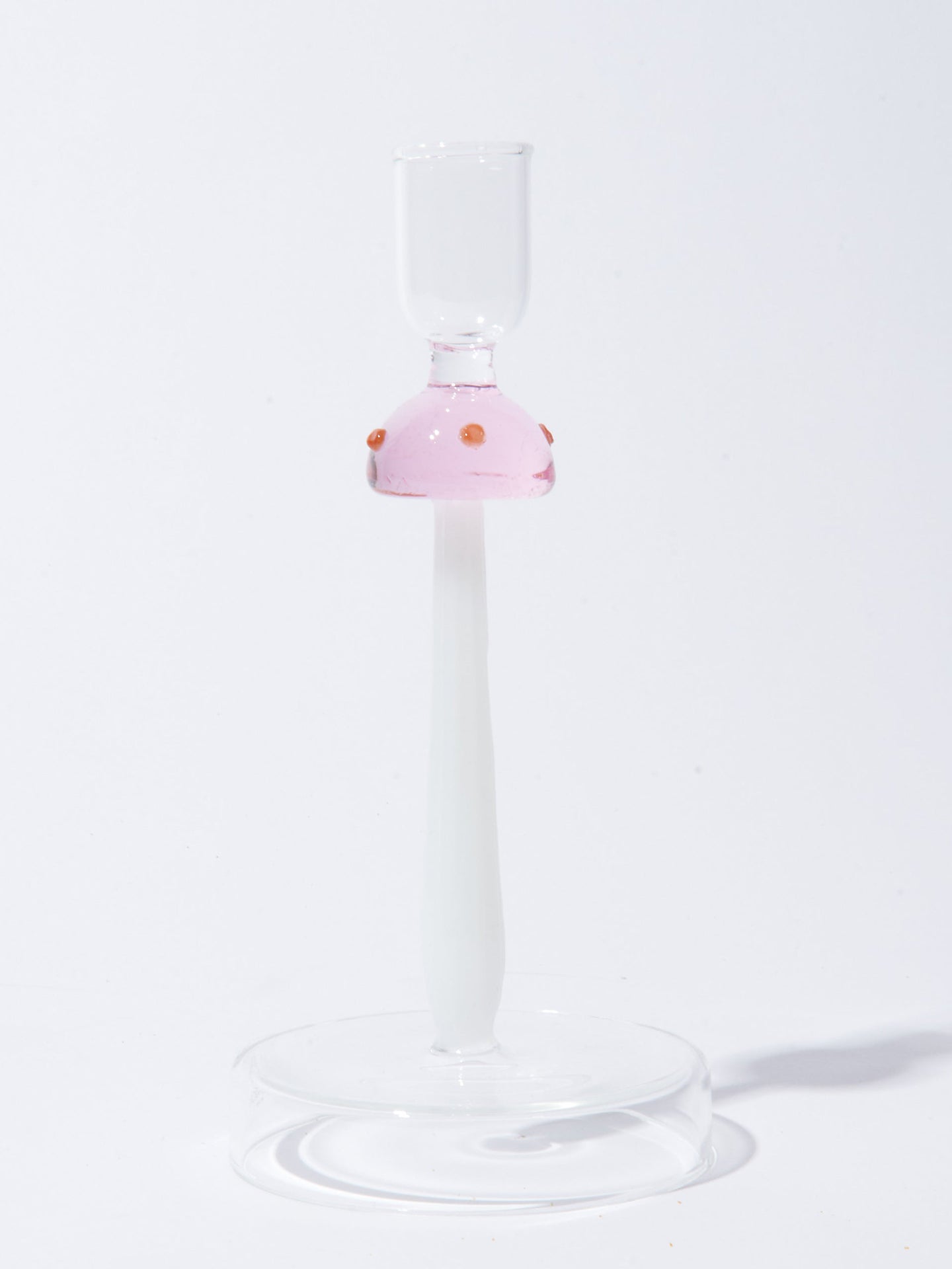 Pink Mushroom Candleholder from Alice Collection