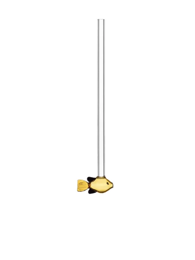 Yellow fish glass straw, Marine Garden collection