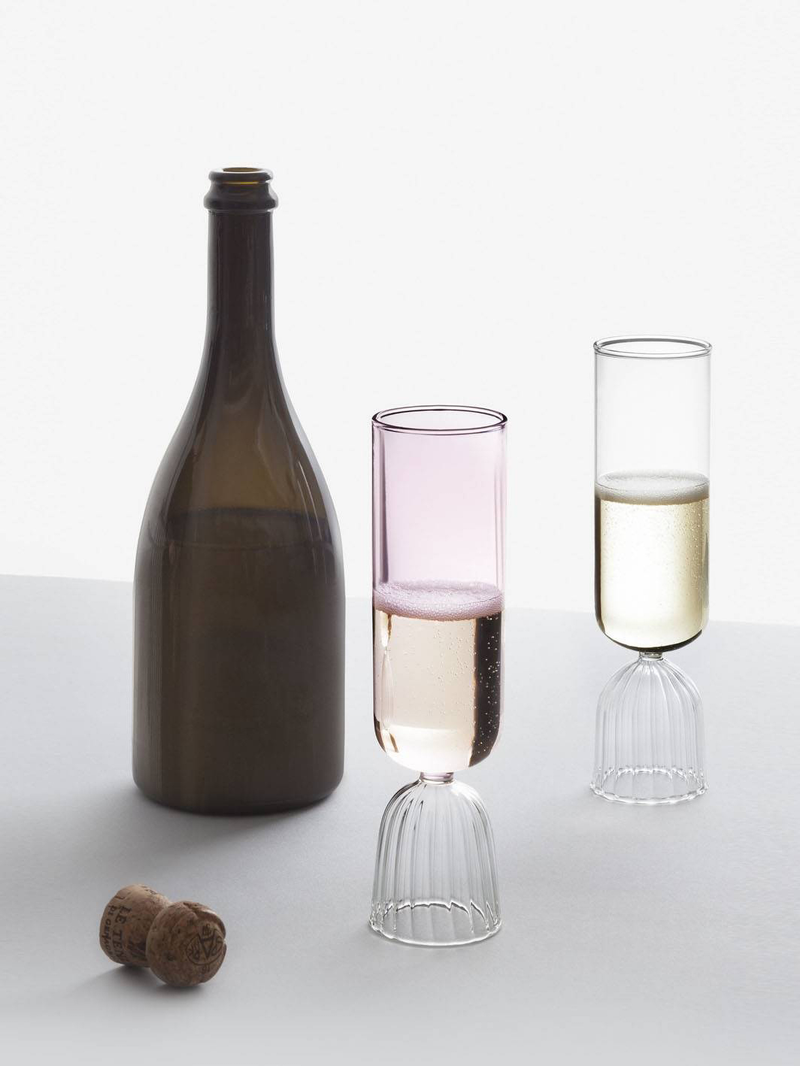 Tutu Colore champagne flute, pink