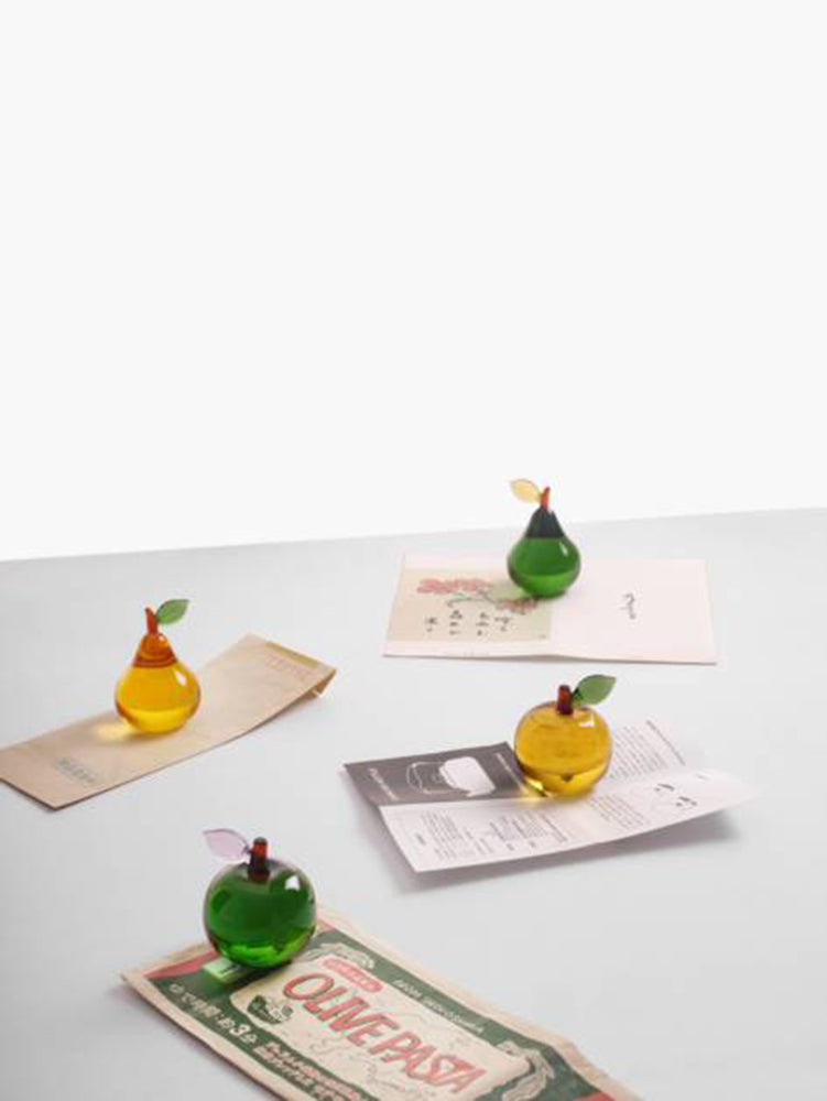 Amber pear paperweight, Fruits & Flowers Collection