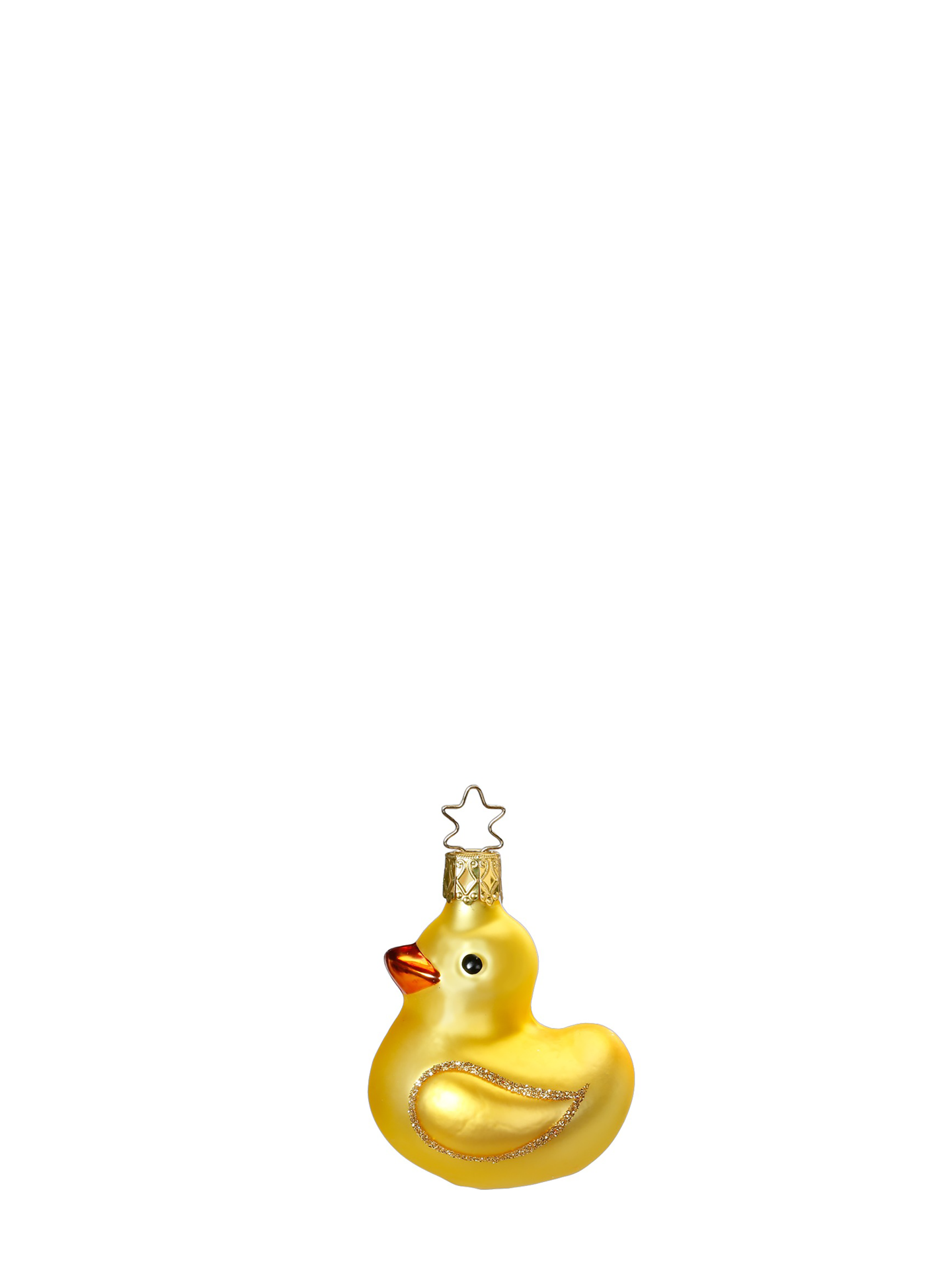 My First Rubber Duck glass ornament, yellow