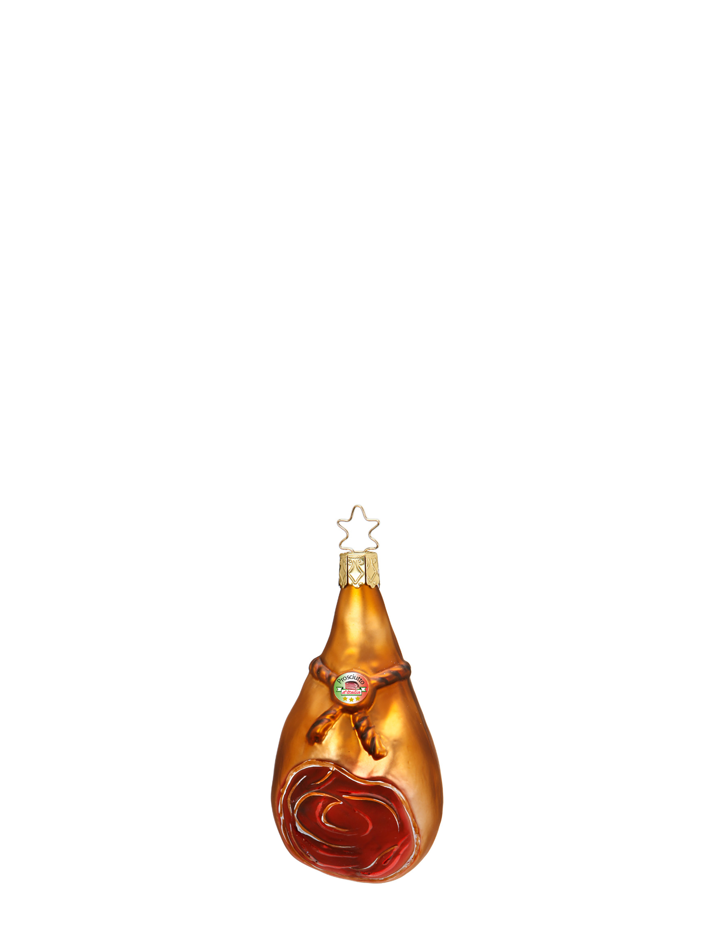 Prosciutto d'Italia glass ornament, gold