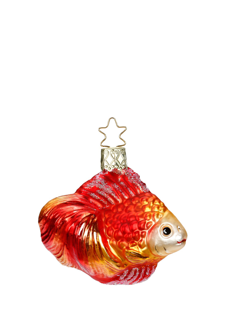 Ornamental Fish glass ornament, red