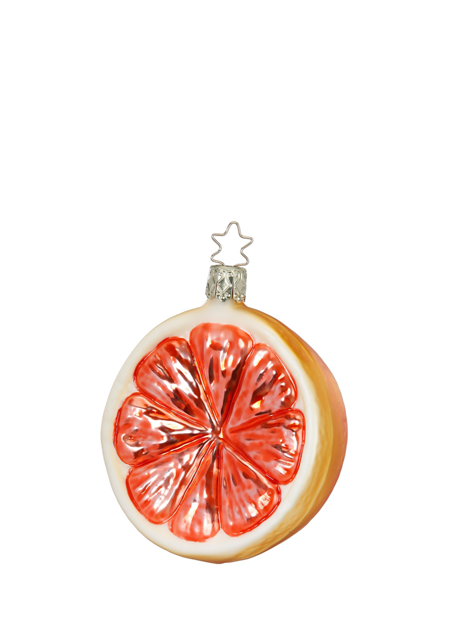 Pink Grapefruit glass ornament (9cm)