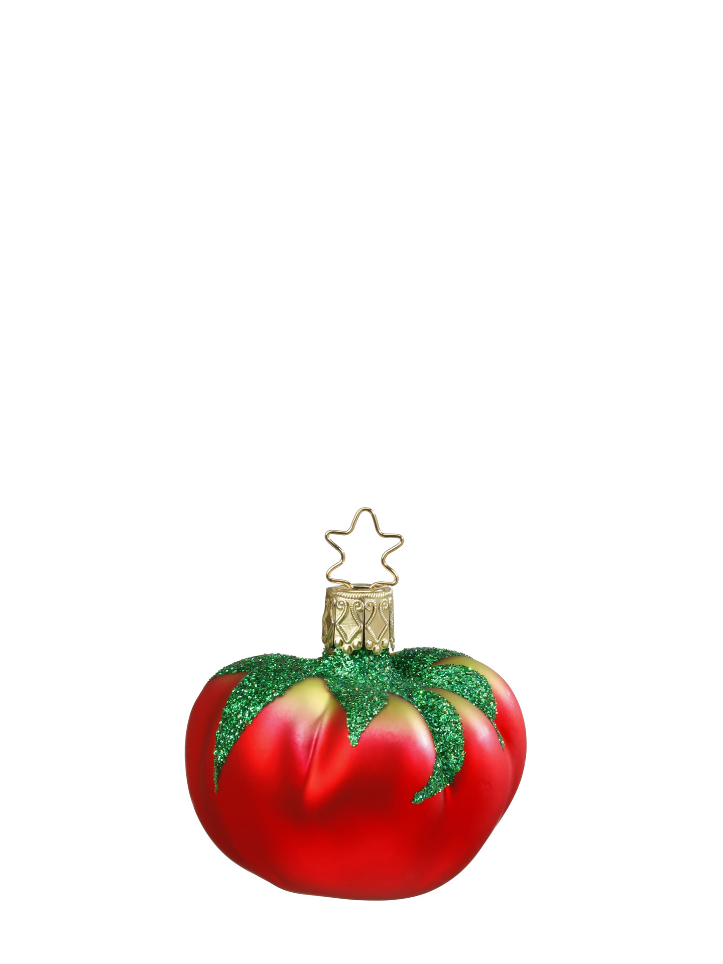 Tomato - To-MA-Toe glass ornament, red/green