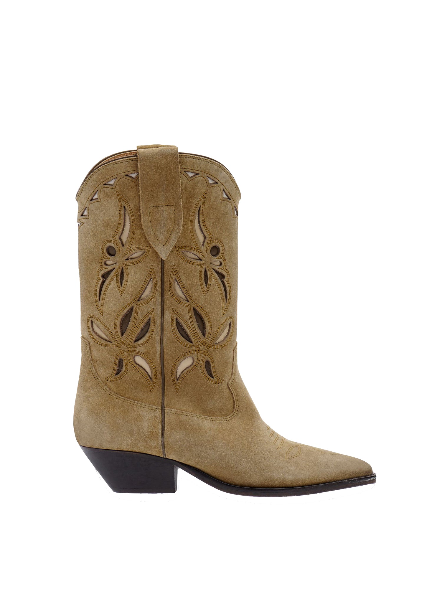 ISABEL MARANT: DUERTO cowboy boots, taupe suede