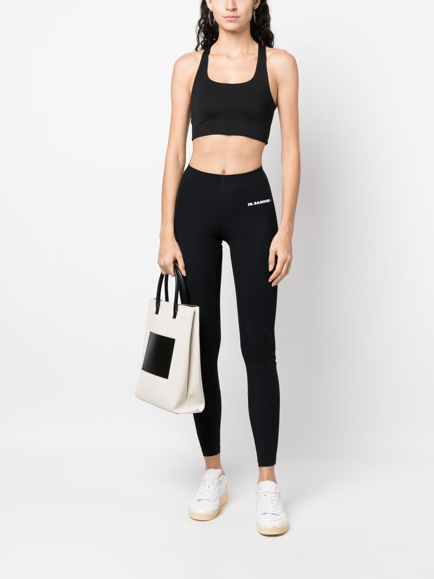 Leggings with logo, black