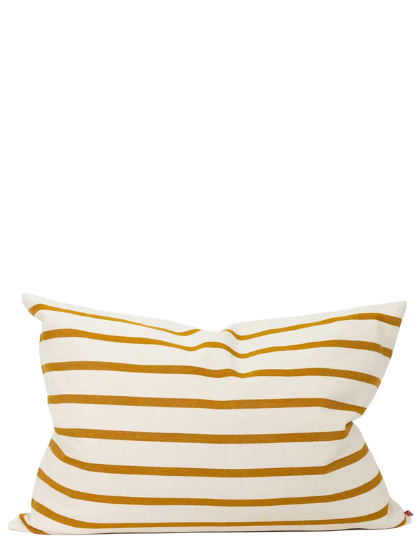 Juana big cushion cover, off-white/mustard stripes (50x70 cm)