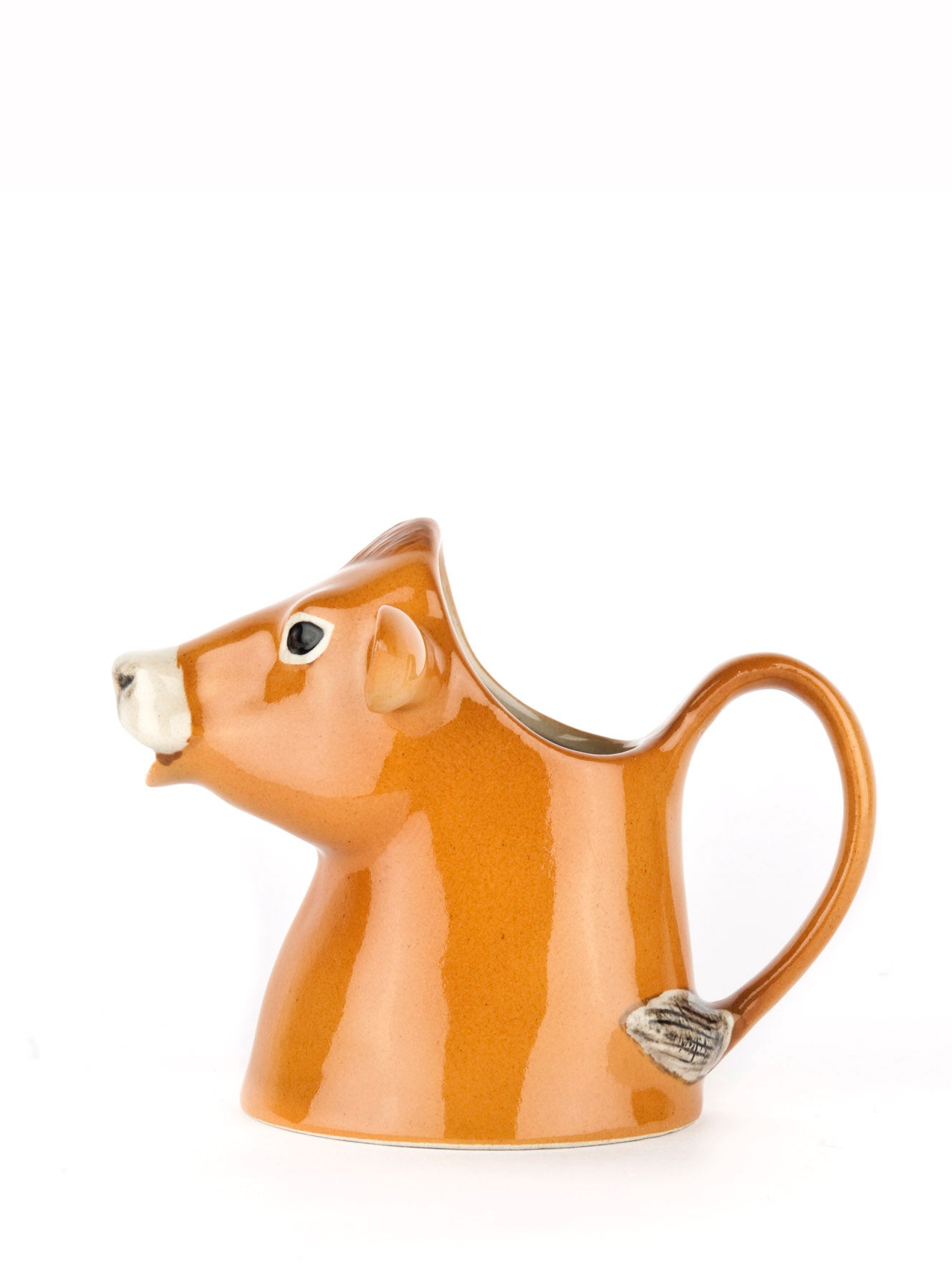 Brown jersey cow jug, small