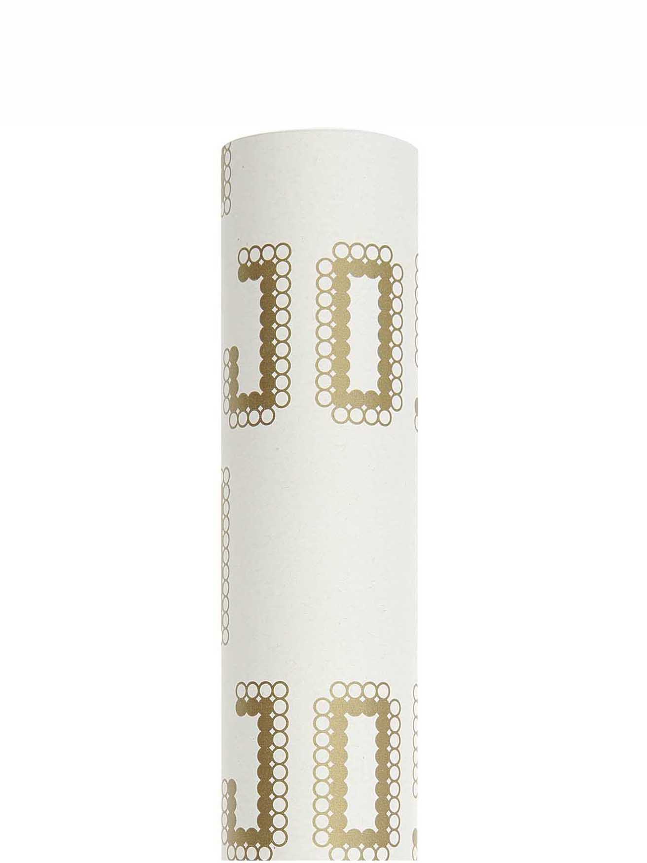 Joy wrapping paper roll (2m), ivory-gold