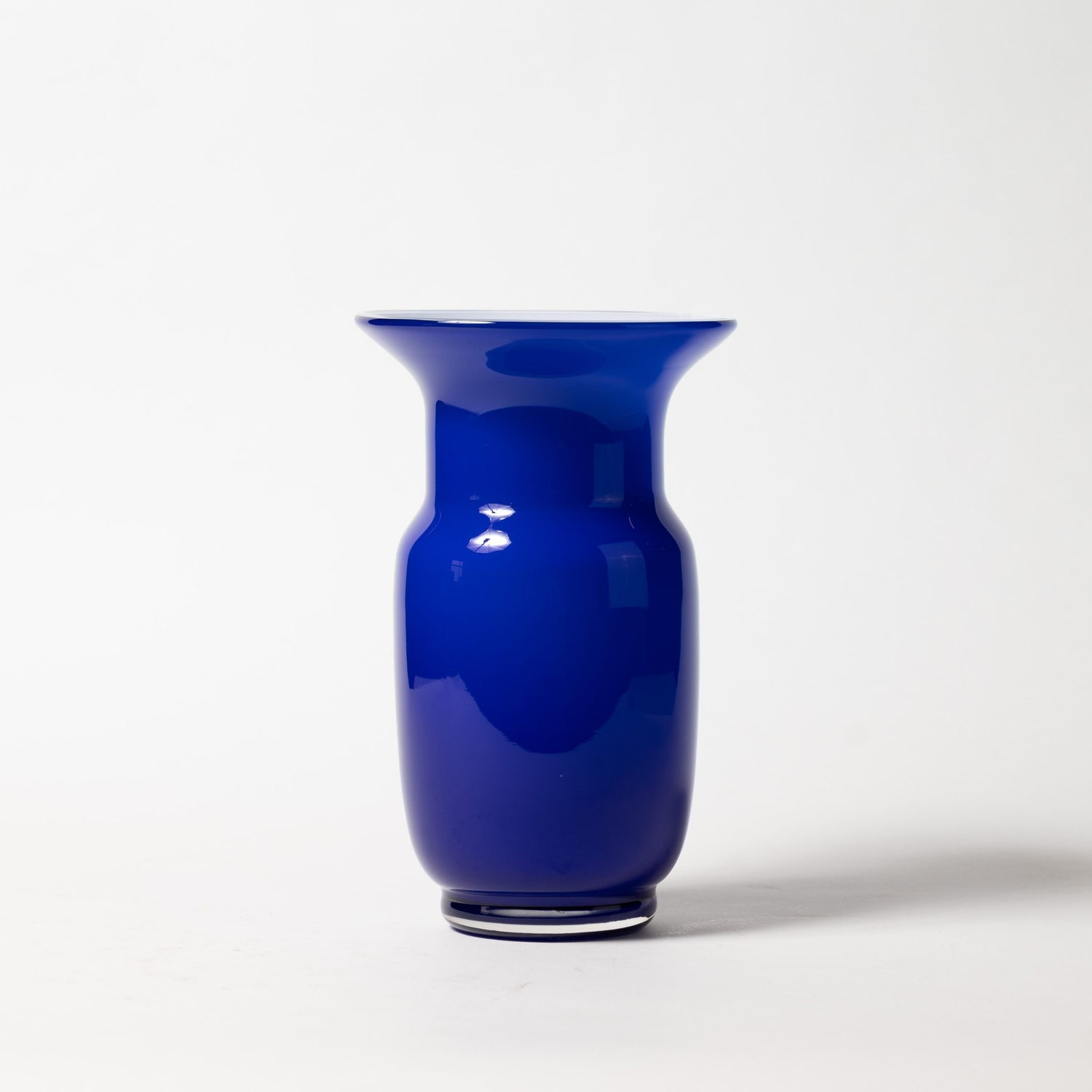 Glass vase (chalice), blue (h27 d17cm)