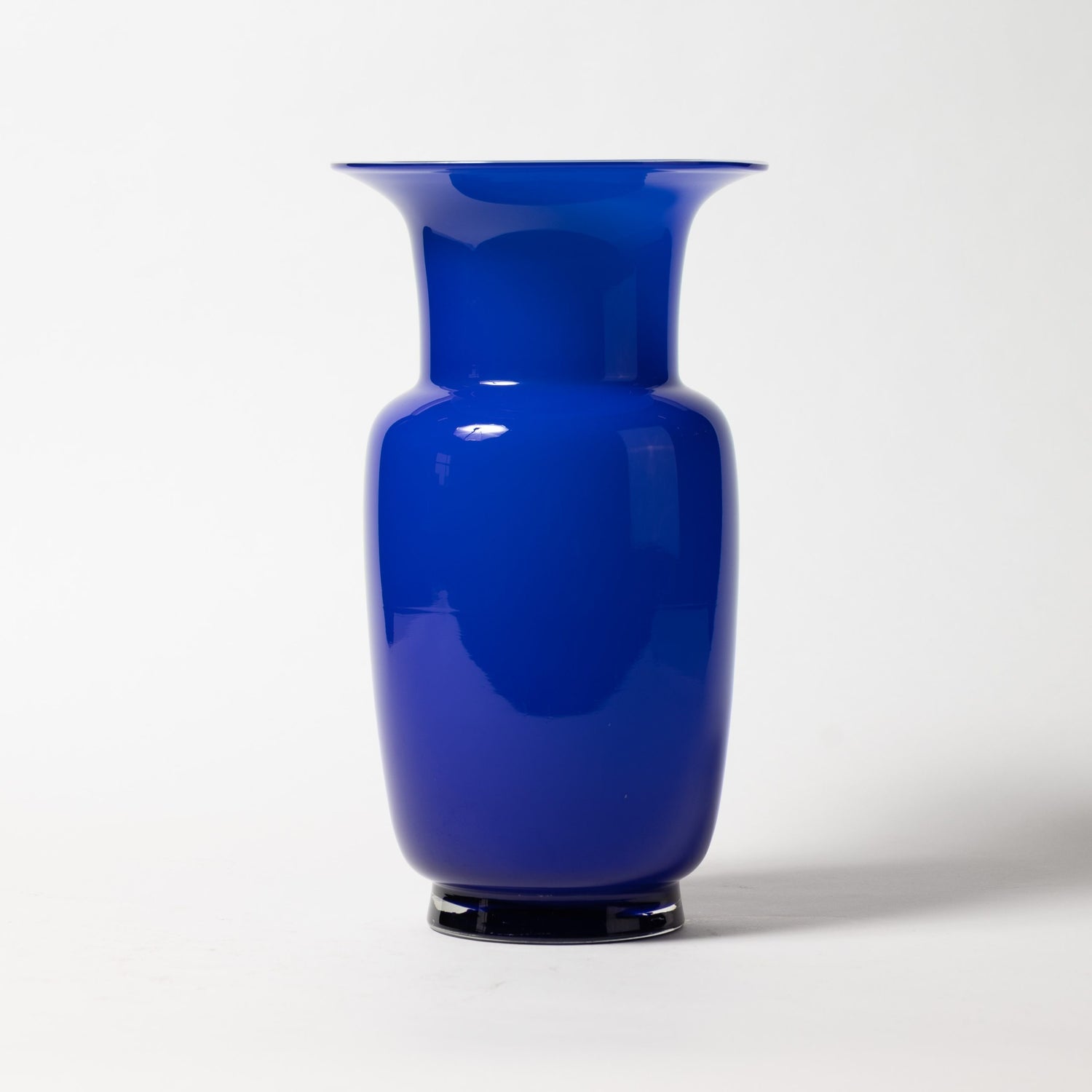 Glass vase (chalice), blue (h33 d19cm)