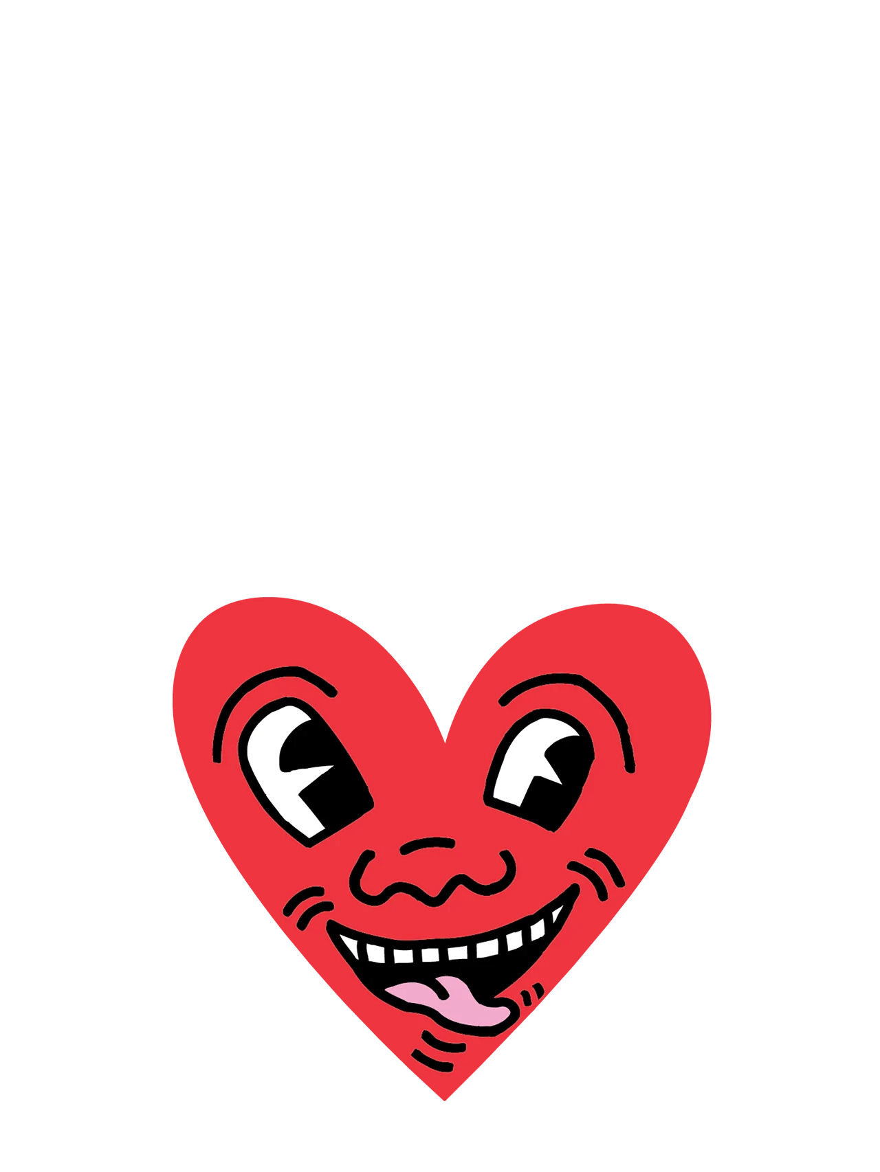 Heart by Keith Haring (Valentine’s) die cut sticker