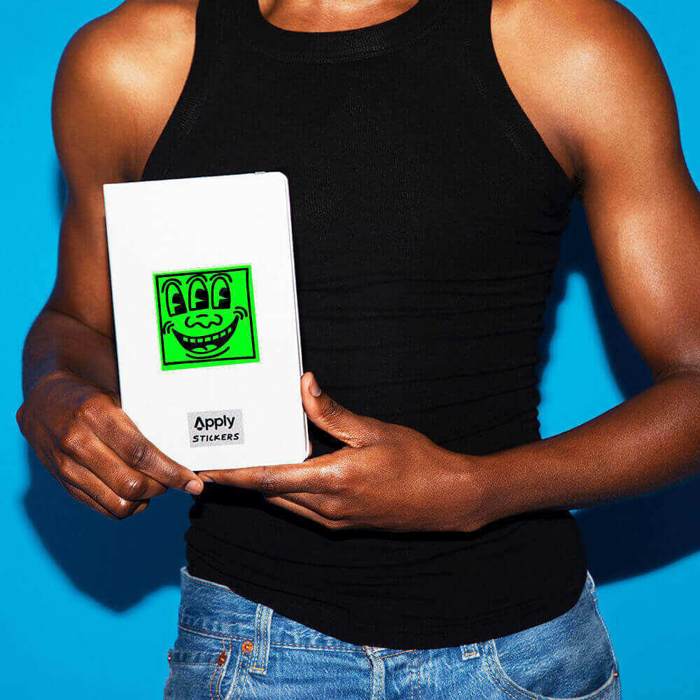 3-Eyed Face by Keith Haring die cut sticker