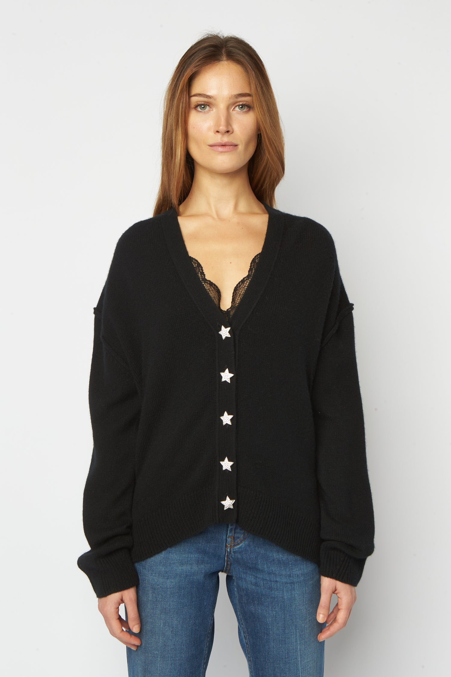 Marcy Ws Bijoux Cardigan, dark blue