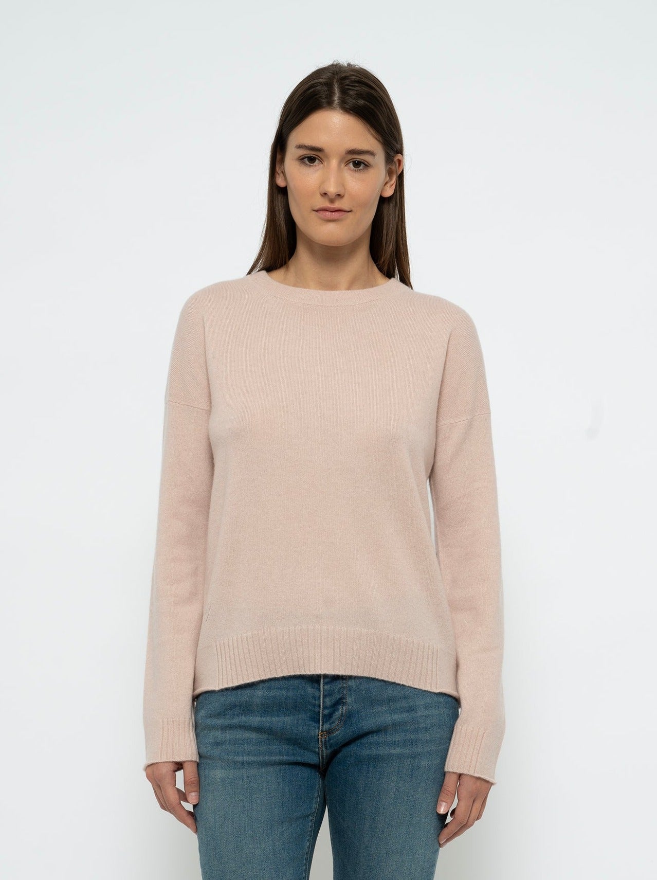 Cici Ws Brod Patch Cashmere Sweater, blush