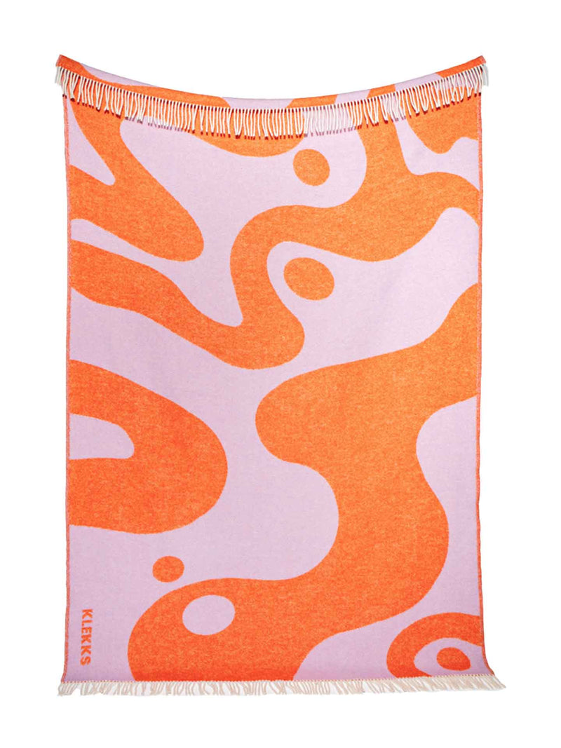 No. 8 wool blanket, orange/lilac