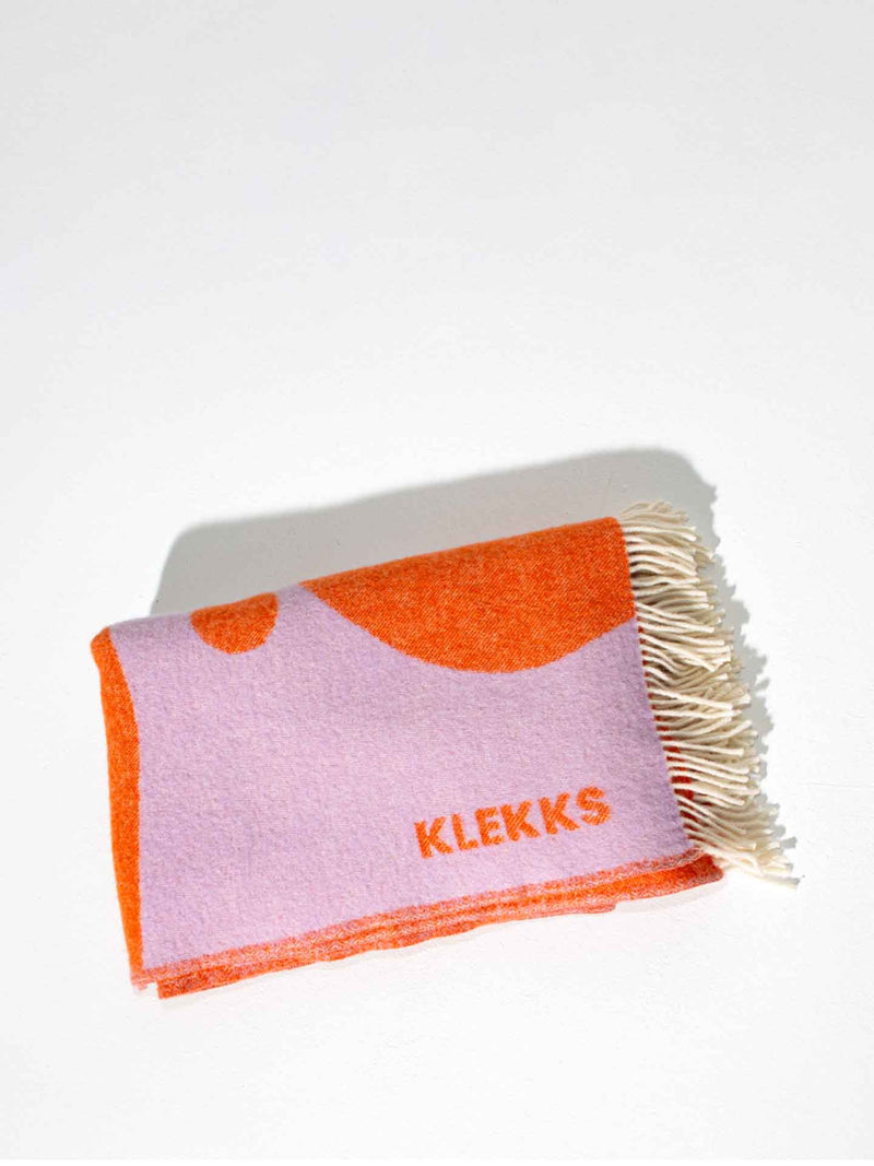 No. 8 wool blanket, orange/lilac