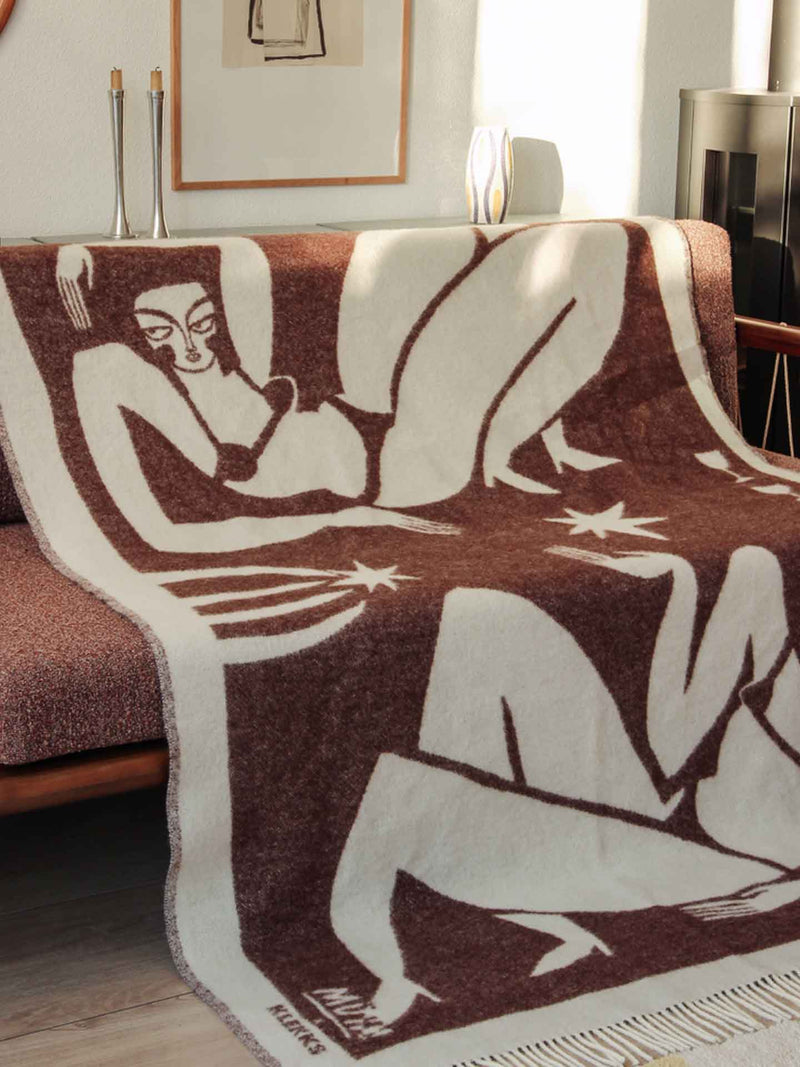 Klekks x hannah.muehi No. 31 wool blanket, brown
