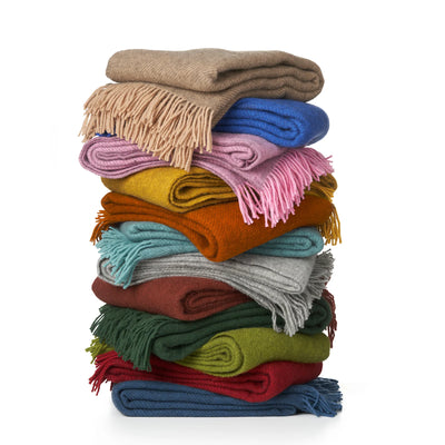 Gotland wool throw, various colours (130x200cm)