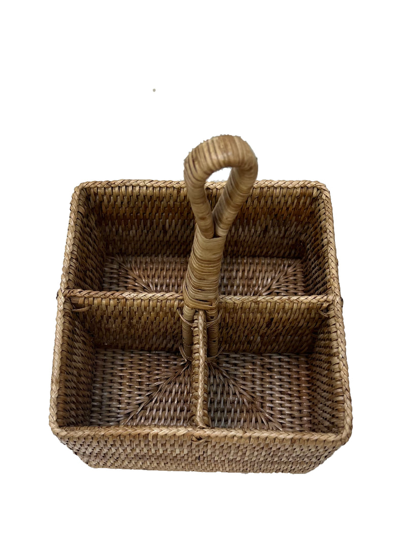 Condiments holder, rattan