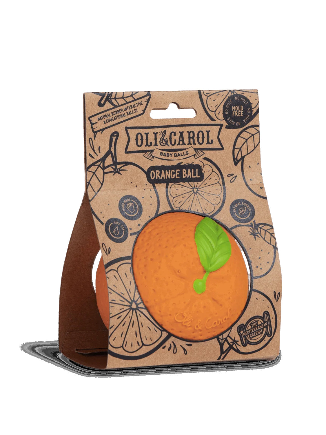 Orange educational baby ball