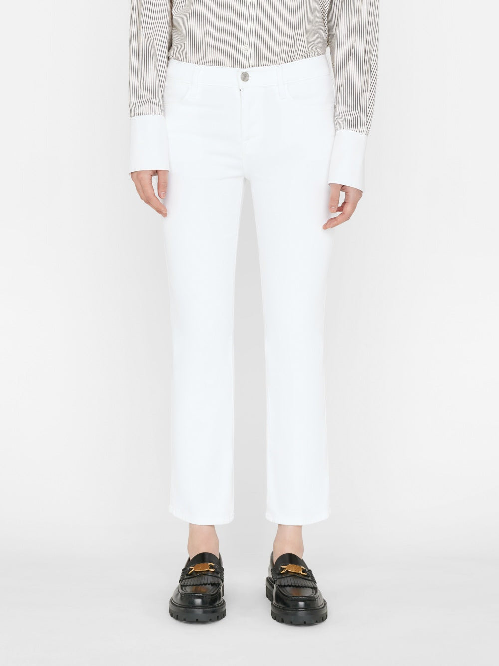 Le High straight jeans, blanc