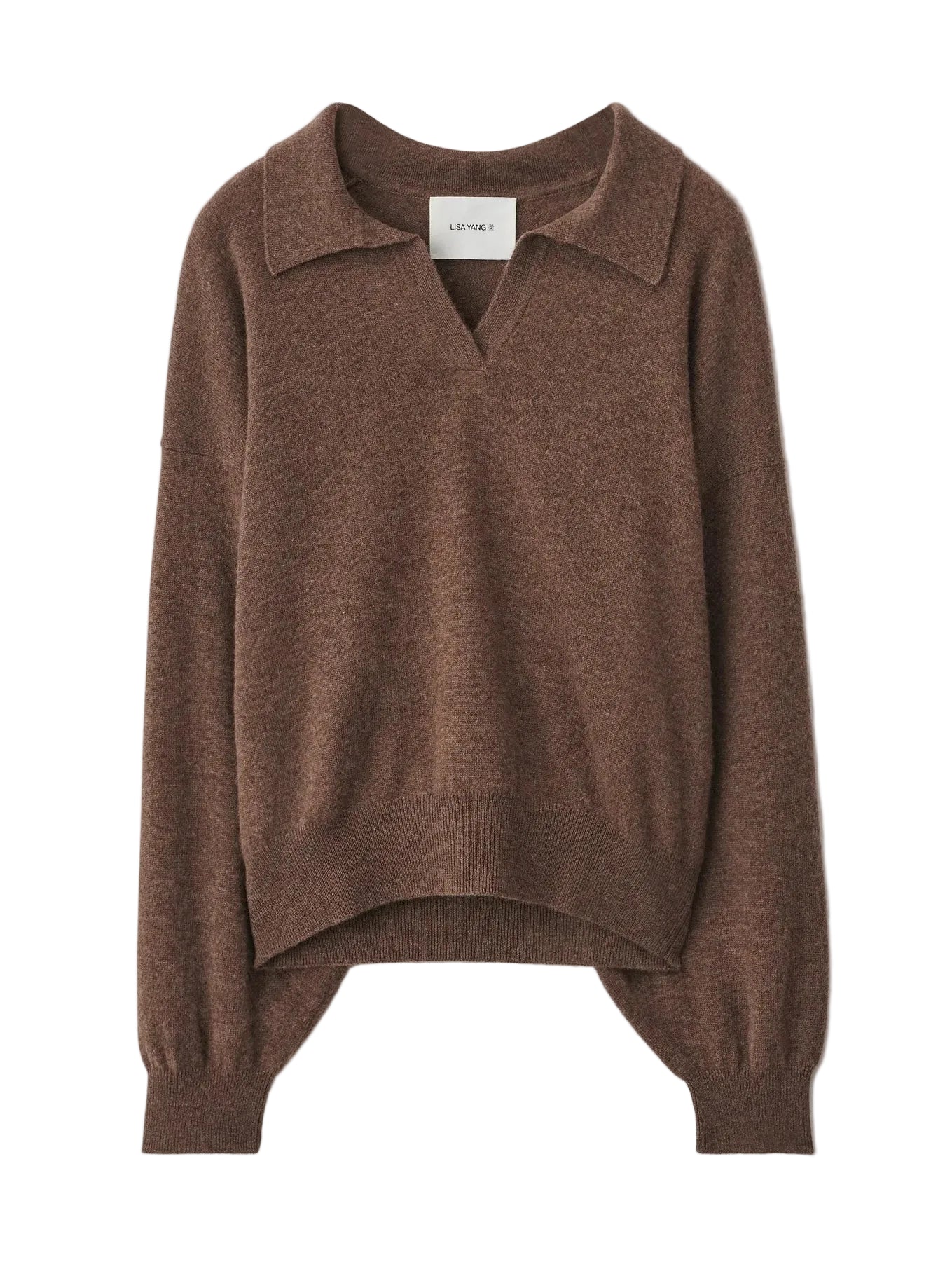 Brown sweater on a light gray background