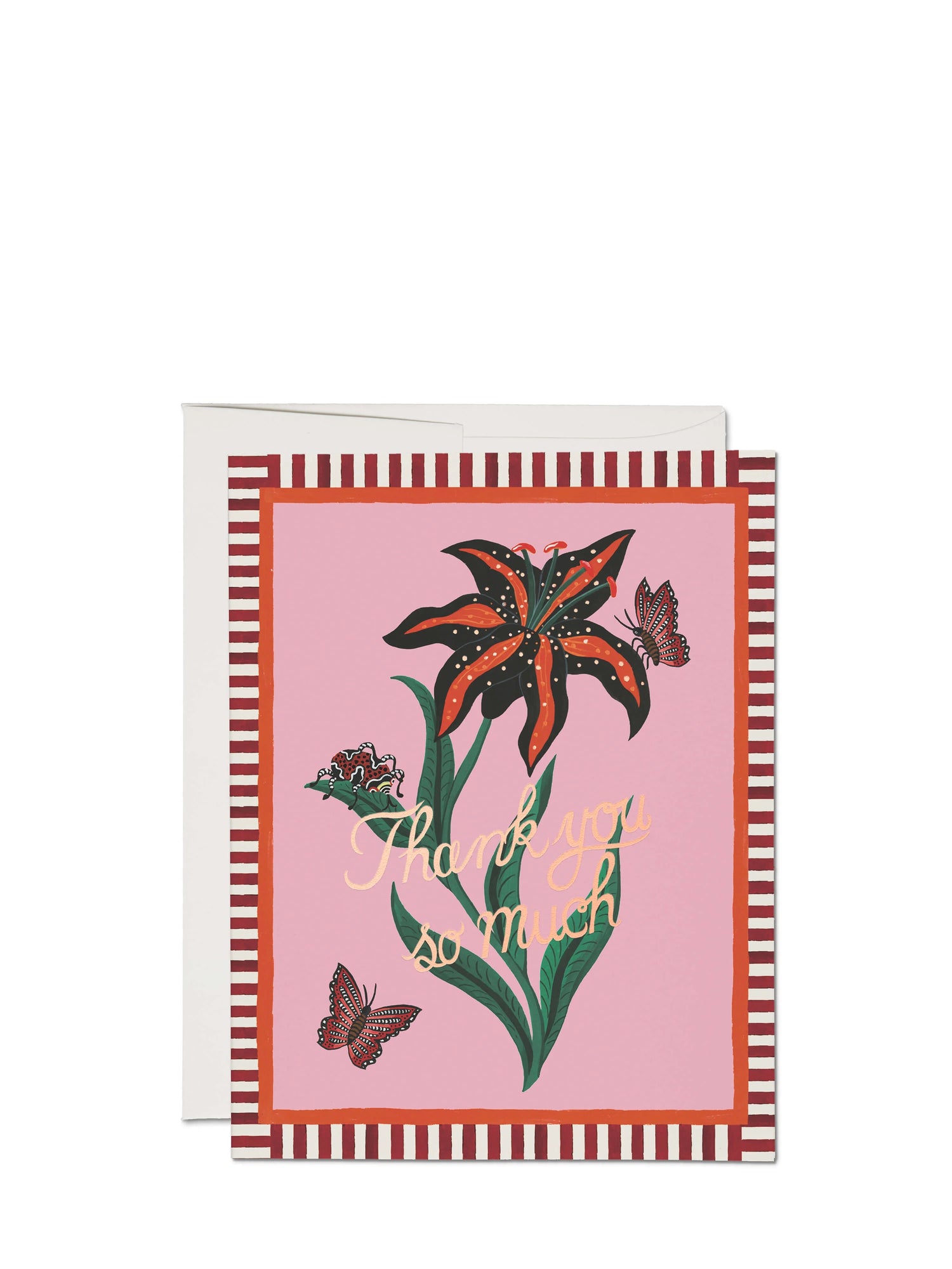 Tiger Lily Thanks, thank you card