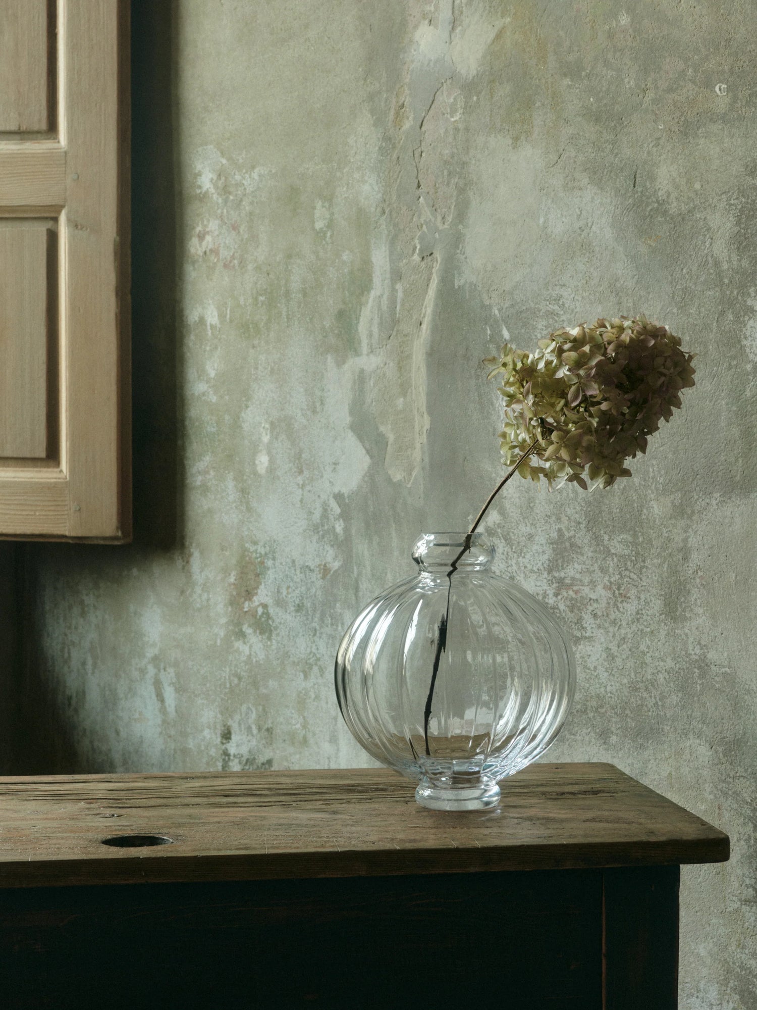 Balloon glass vase 01, clear (height 25cm)