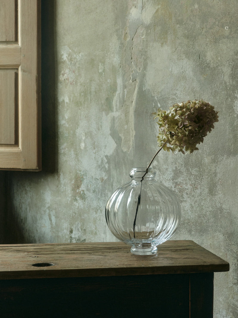 Balloon glass vase 01, clear (height 25cm)