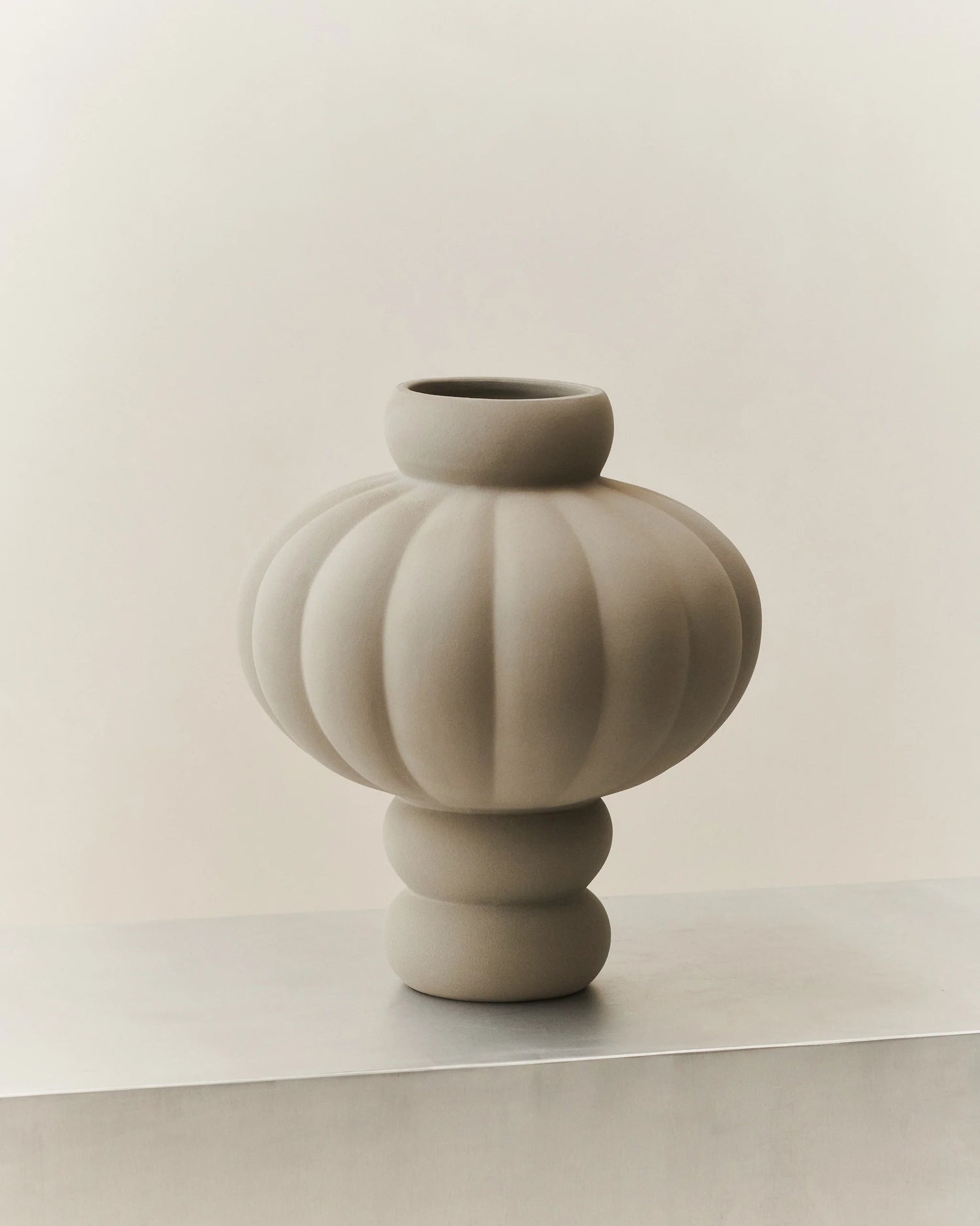 Ceramic Balloon vase 03, sanded grey (height 40cm)