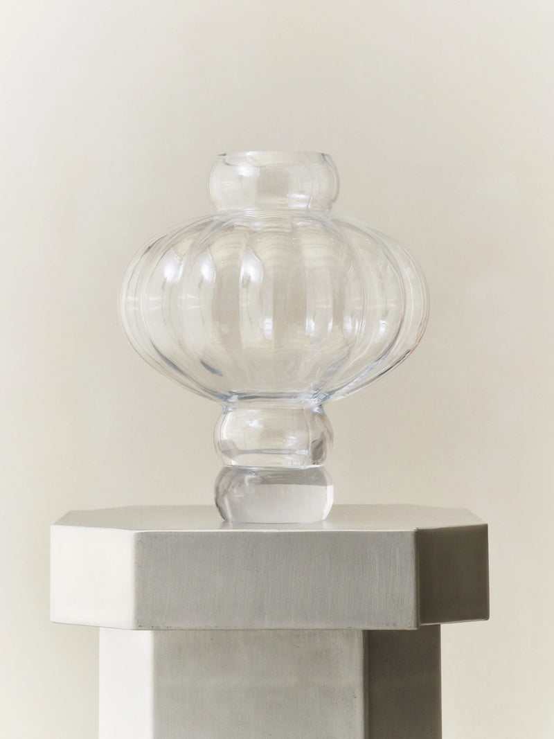 Balloon glass vase 02, clear (height 20cm)