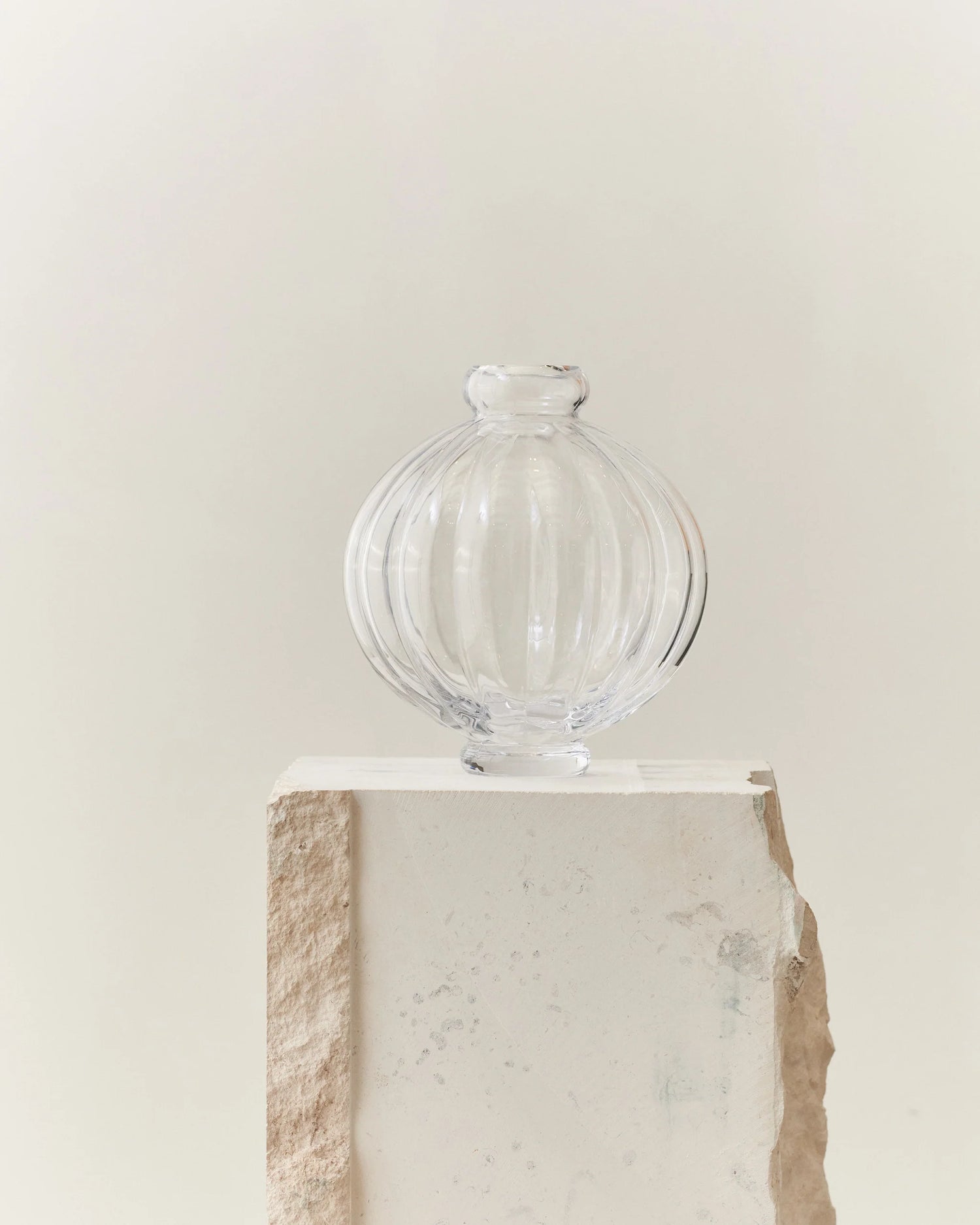 Balloon glass vase 01, clear (height 25cm)