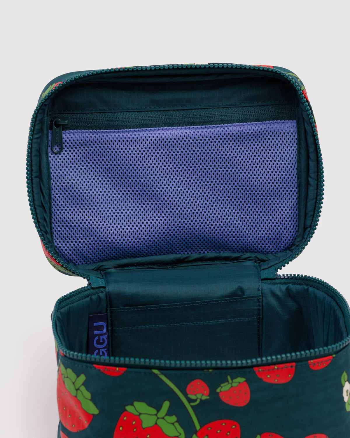 Large cosmetic case, strawberry blossom