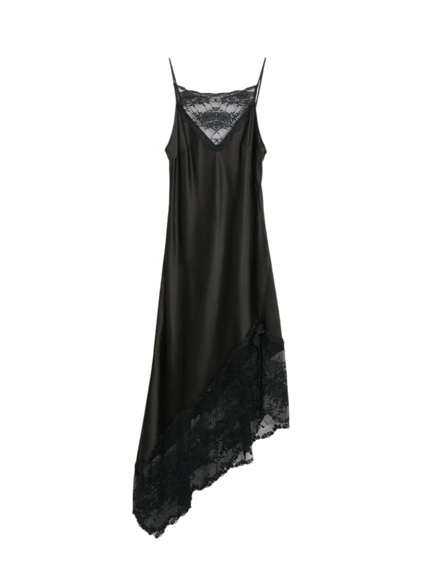 Laynee slip satin dress, black