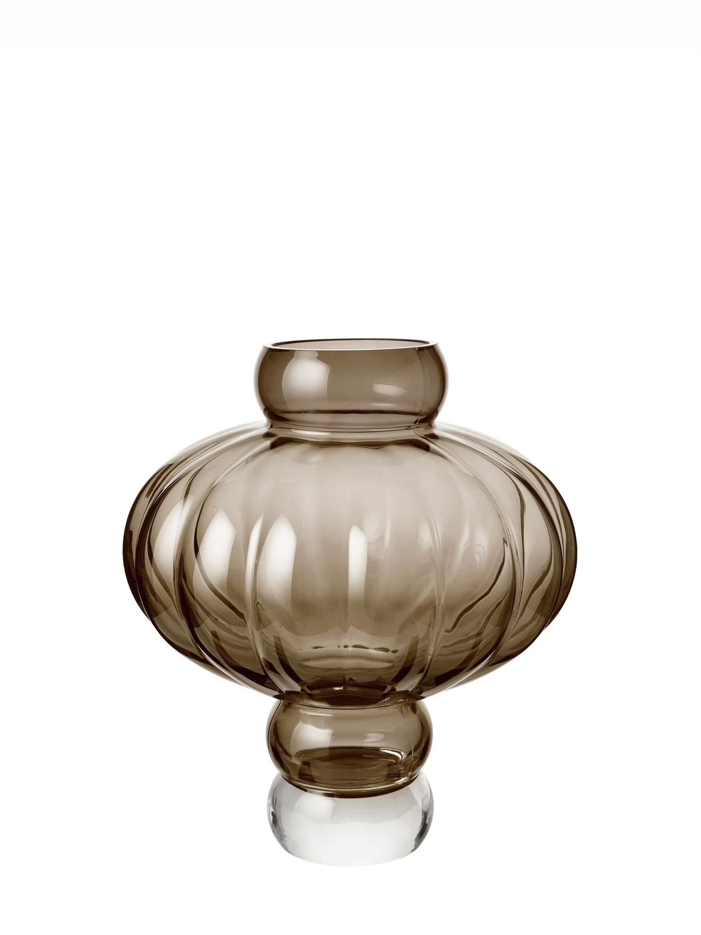 Balloon glass vase 03, smoke brown (h 40cm)