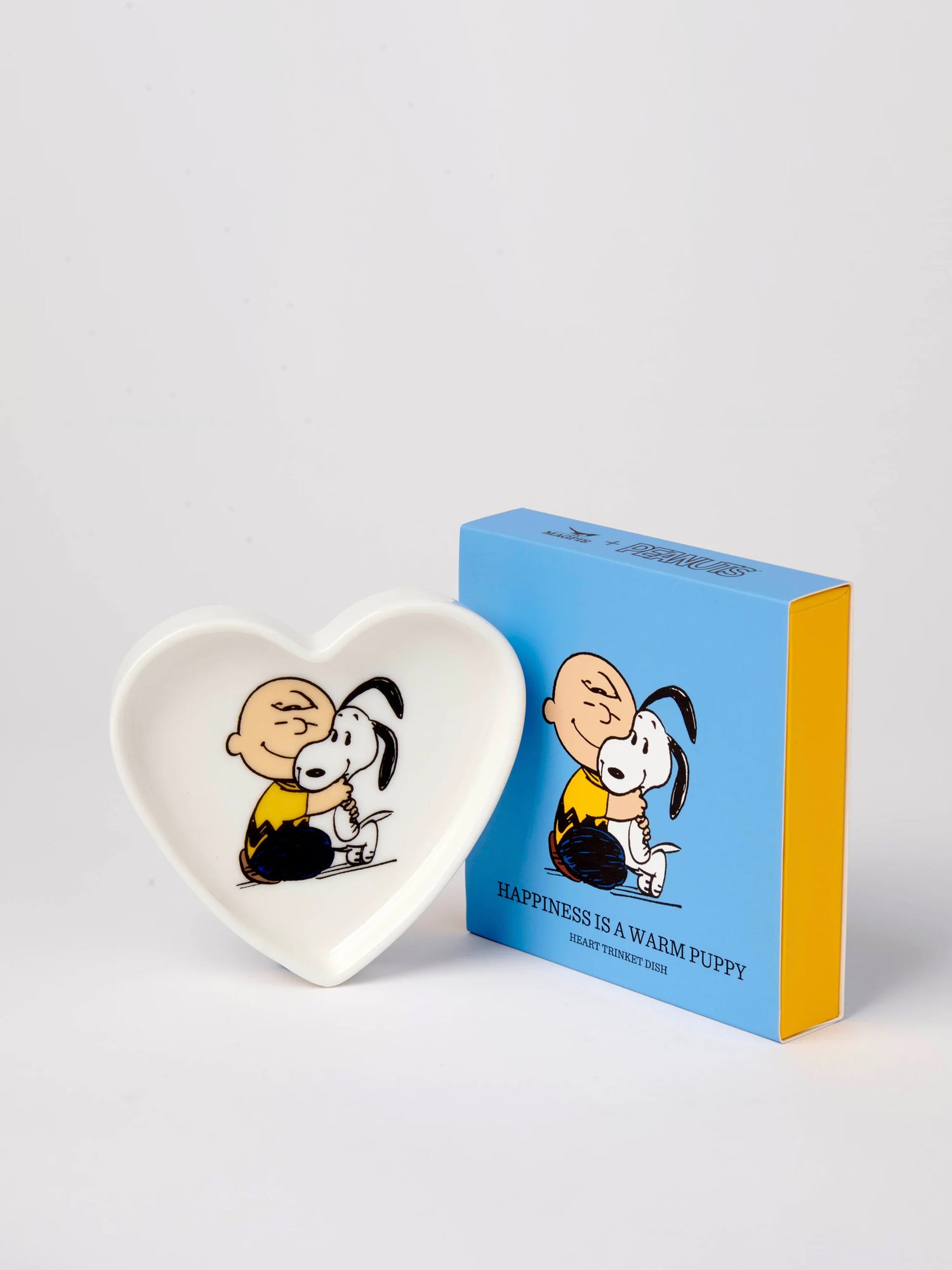 Charlie Brown & Snoopy heart shaped trinket dish (10cm)