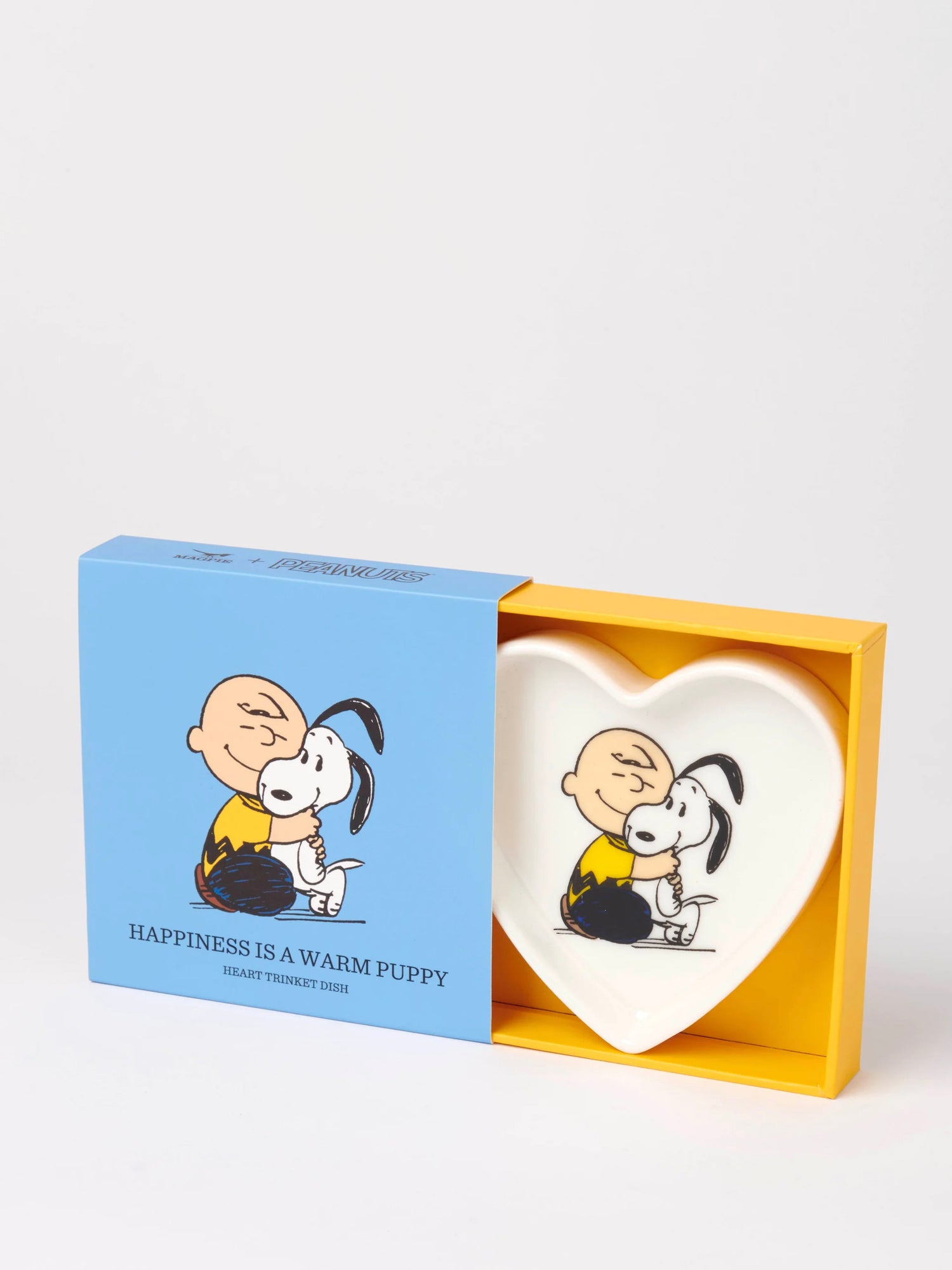 Charlie Brown & Snoopy heart shaped trinket dish (10cm)