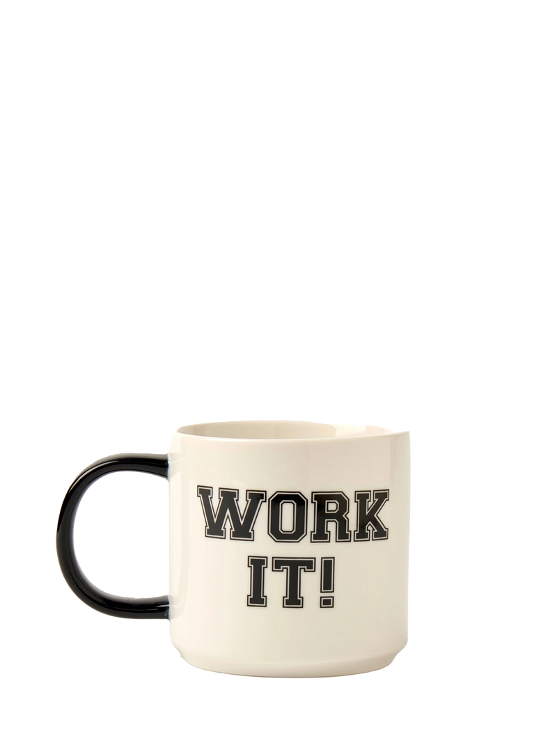 Work it gym bunny Peanuts mug