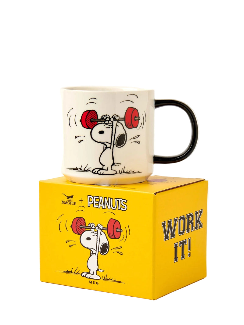 Work it gym bunny Peanuts mug