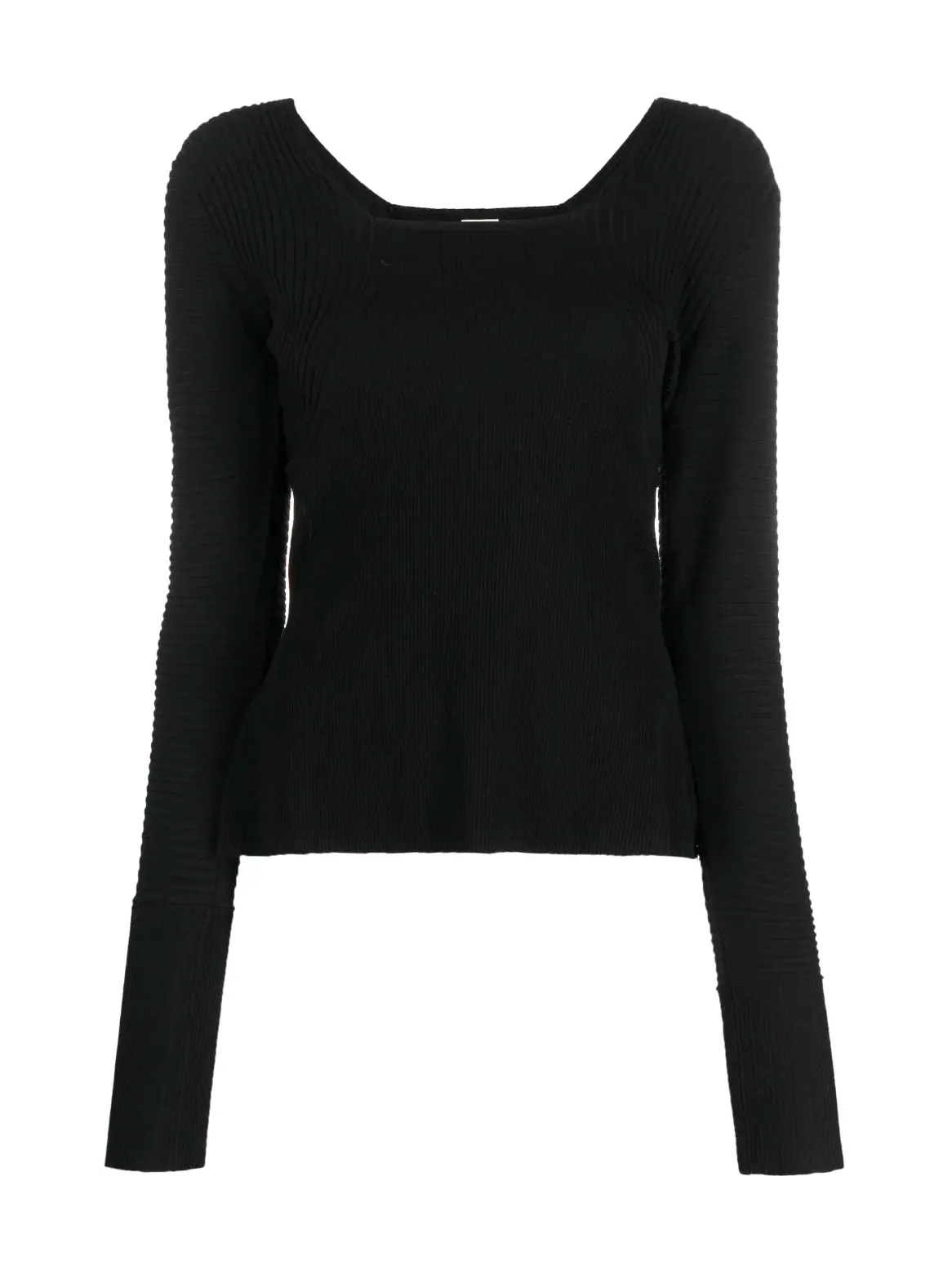 BY MALENE BIRGER: Laril stretch-rib knitted top, black