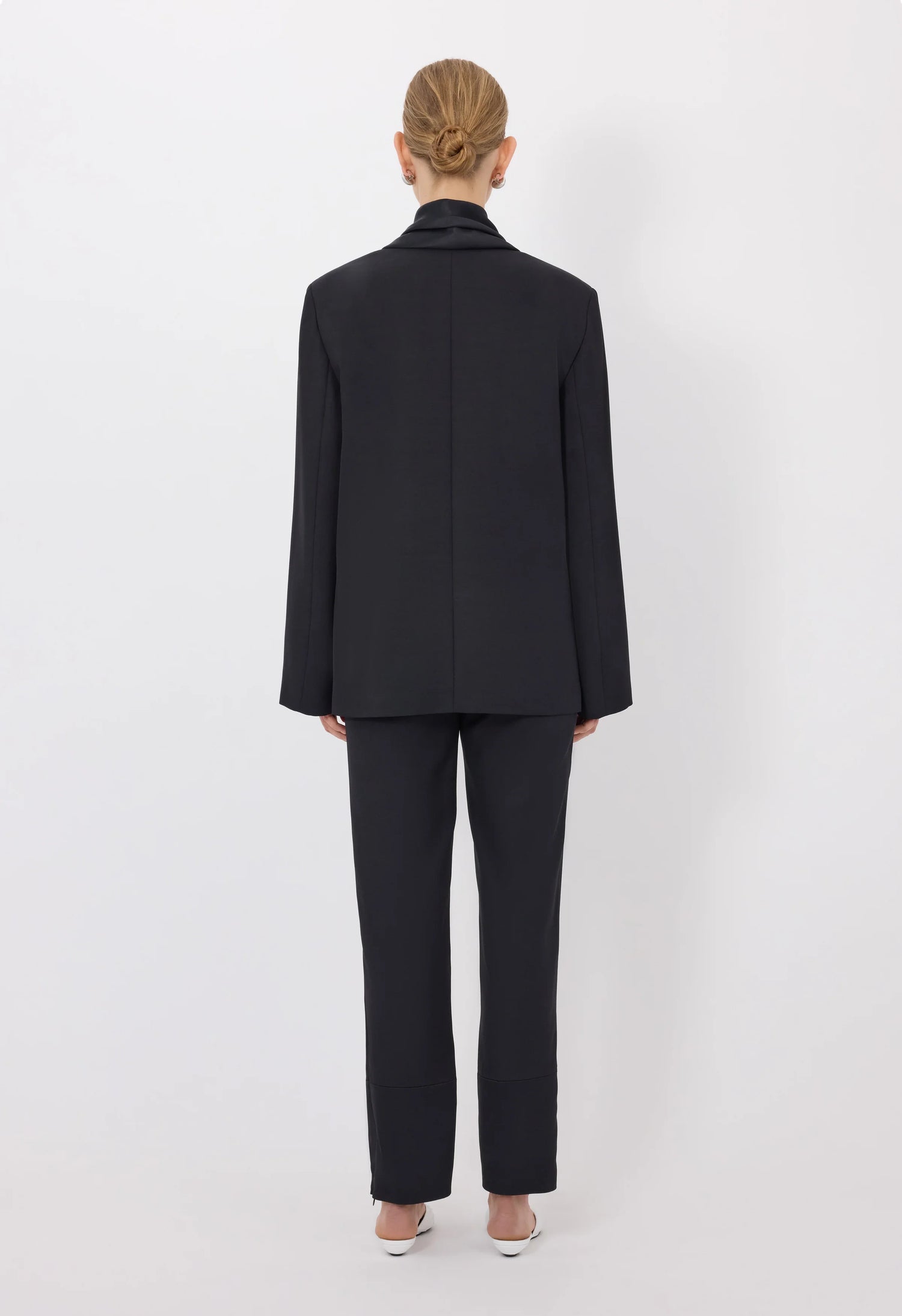 Jiha shawl collar blazer, black