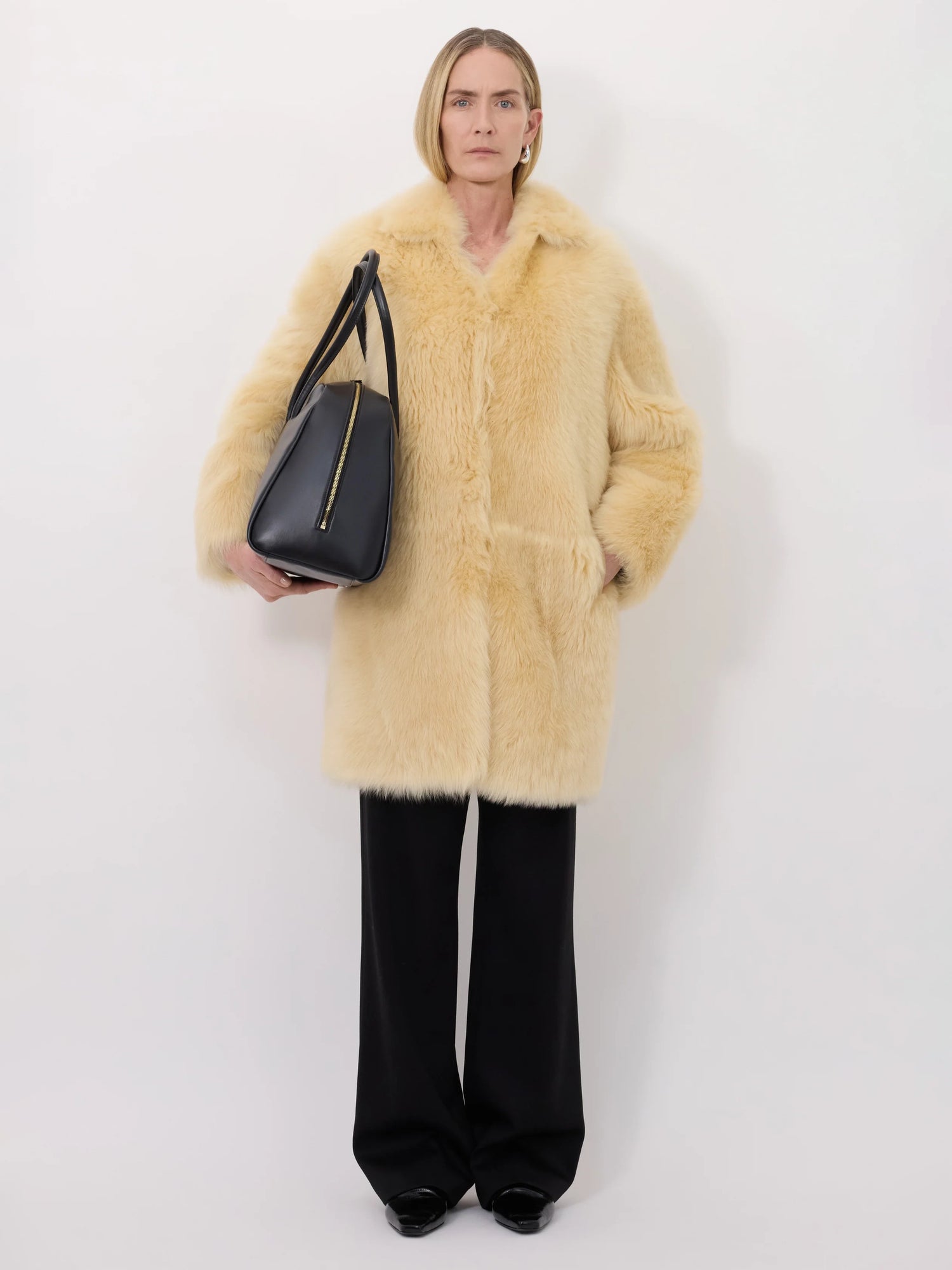Ruben fur coat, ivory