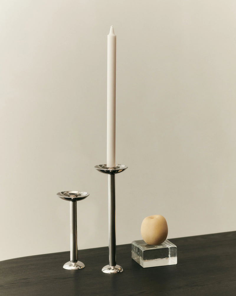 Metal champagne candle holder, low
