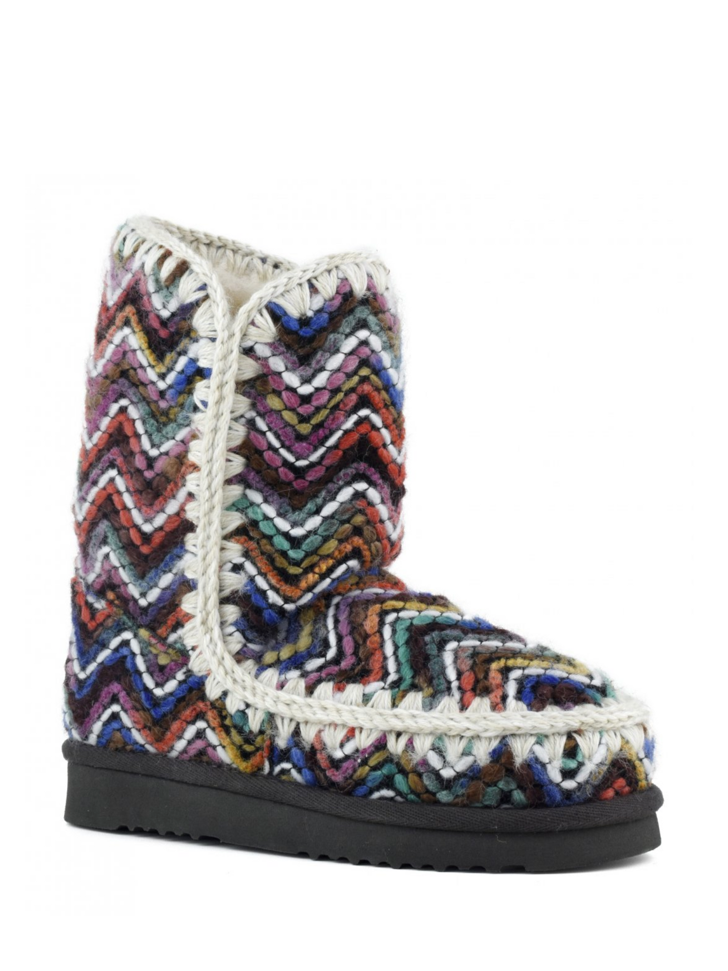 Eskimo 24 boots, multicoloured wool fabric