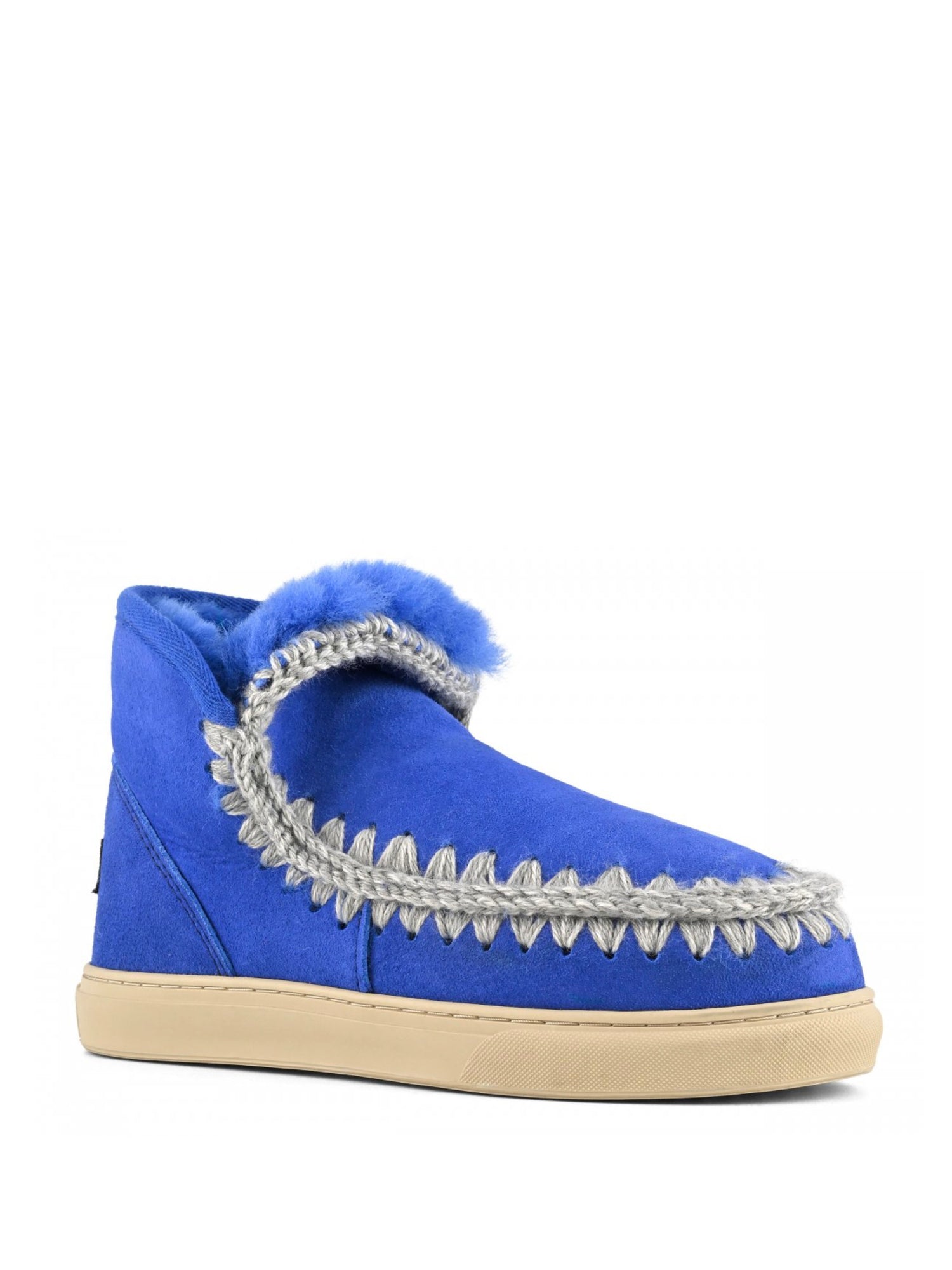 Eskimo sneaker boots, bright blue